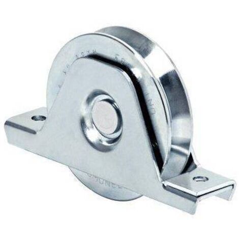 RUOTA CANCELLO A SALDARE GOLA V 335 COMUNELLO - ZINCATA SUPPORTO INTERNO + CUSCINETTO MM  80 - 2 Pezzi