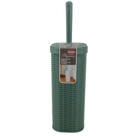 Stefanplast Portascopino WC Elegance – Grigio Ardesia, Design Rattan, 12x12xH40 Cm