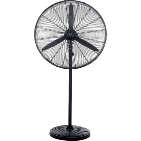 Ventilatore Nero da Pavimento Oscillante con 3 Velocità a Piantana