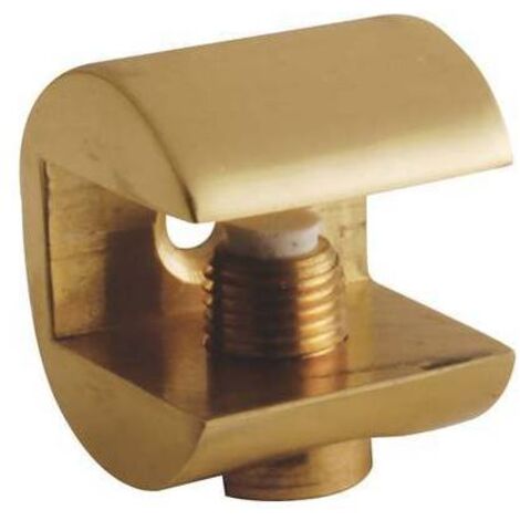 REGGIVETRO A MORSETTO COTTALI - OTTONE LUCIDO D.MM 23 S.VETRO MAX MM 10 - 4 pezzi