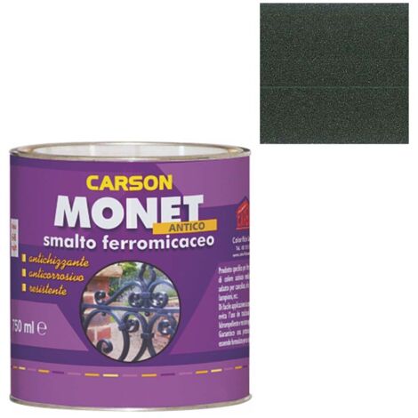 Smalto ferromicaceo anticorrosivo antichizzante Vernice Ferro Battuto Carson Monet Antico 1000 - GRIGIO SCURO
