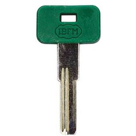 CHIAVE PUNZONATA IBFM K-2304 ORIGINALE - OTTONE NICHELATO - 10 pezzi