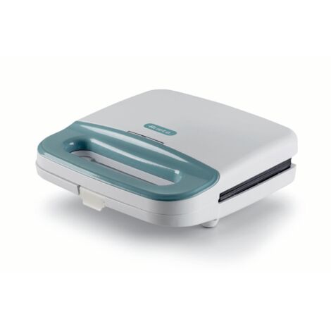 Ariete 1971 Tostiera Breakfast, Piastra elettrica per toast, sandwich e panini, 750W, Piastre fisse grill, Rivestimento antiaderente, Posizione e riponimento verticale, White & Aegean Teal
