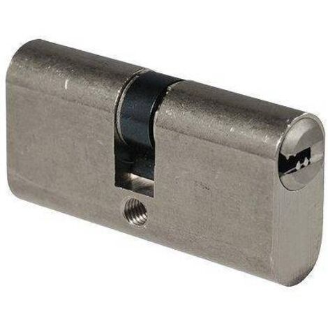 CILINDRO OVALE EUROPEO 2402 CS KA IBFM - OTTONE CROMO SATINATO 3 CHIAVI MM 54 27+27