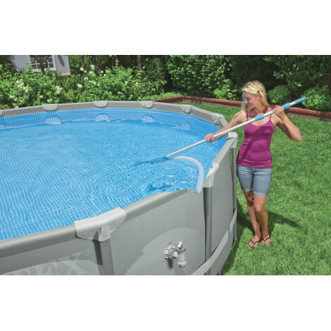 Kit Per Pulizia Piscina Deluxe con manico Telescopico 279 cm Intex 28003
