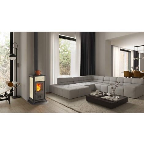 La Nordica STUFA A LEGNA GEMMA 5.0 Col. Liberty Panna (1/2)