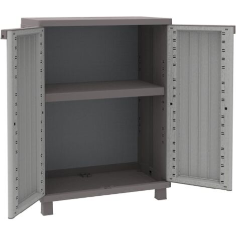 Armadio per esterno 2 Ante + 1 Ripiano regolabile - Grigio 68x39xh91,5 cm 680 (1/3)