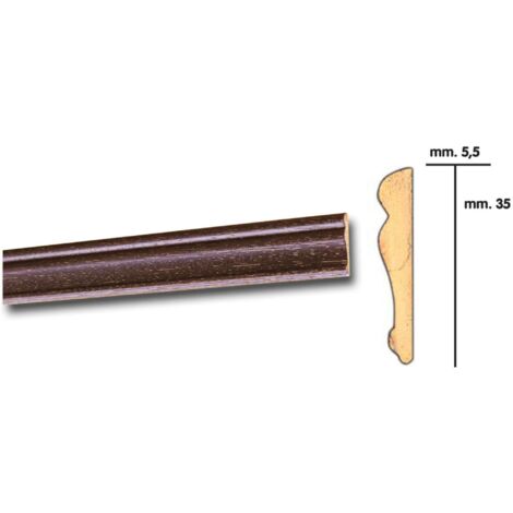 Cornice Per Parati 5,5X35 Barocco 200 Cm Noce Scuro - 25 Pz