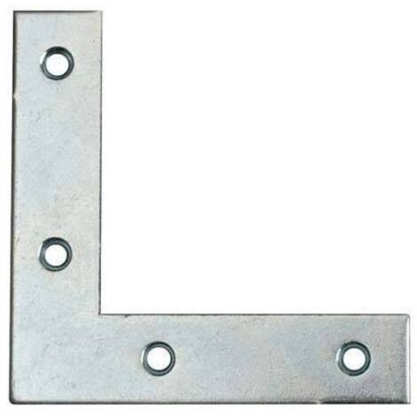 Angolo di Rinforzo a Squadra in Acciaio Zincato - 120x120 mm - 50 pezzi