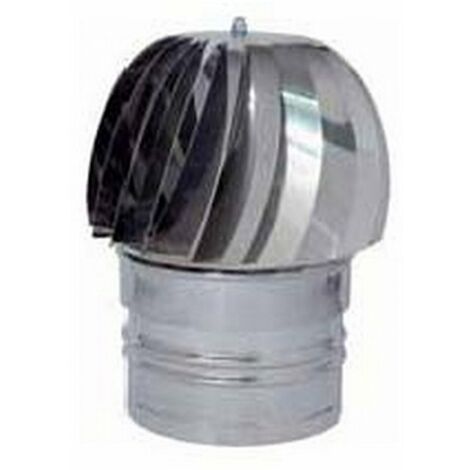 Fumaiolo Girevole Globo Inox Tondo (Attacco Maschio) Ø cm. 15