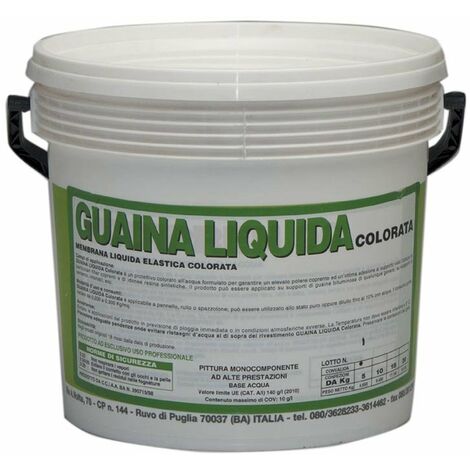 5 kg guaina liquida resinosa grigia mastice pittura liquido resina superfici