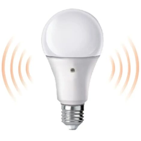 lampadina led con sensore crepuscolare E27 bianco freddo 9 watt F