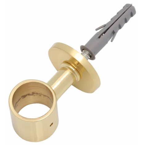 Passante Per Corrimano In Ottone Lucido - Diametro 30mm, Con Tassello - Ideale Per Scale E Ringhiere