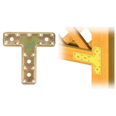 Piastra acciaio a t 10 pz.per fissaggio travi legno 160x115x45 - Salone