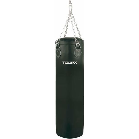 Sacco Evo 30 kg in ecopelle nero - 100x33 cm - 4 catene e gancio girevole