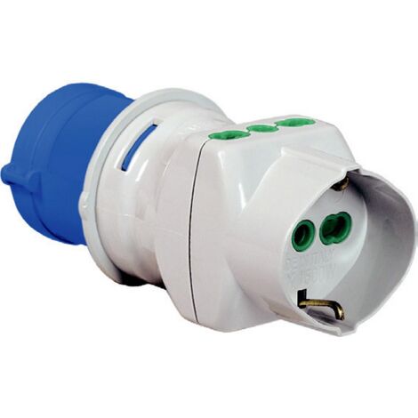 1PZ FME ART.73.090 ADATTATORE CE 2 PRESE+TERRA-2 BIPASSO SCHUKO (1/2)