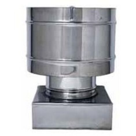 FUMAIOLO FISSO ANTIVENTO INOX Quadrato cm. 20x20 IDROWEB