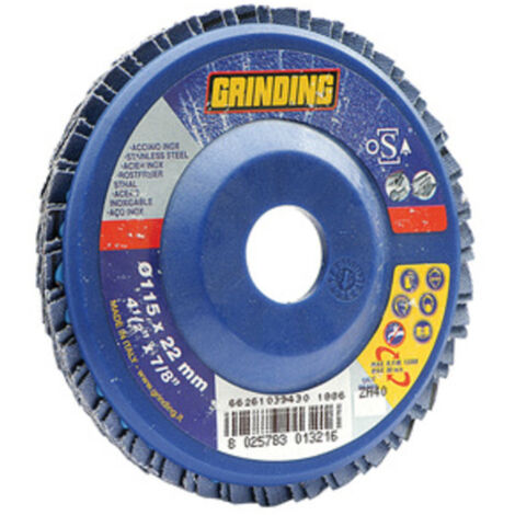 Dischi abrasivi lamellari 10 pz grinding mm.180x22 gr.40 disco a lamelle - Salone