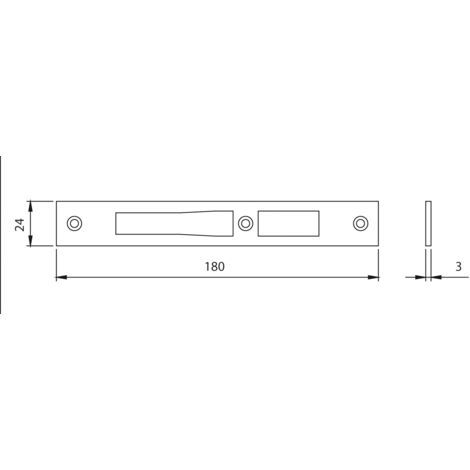 Iseo Art. 038.030 Contropiastra Serratura 783.1 - 5 Pz