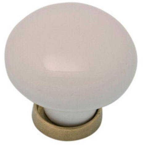 Pomolo Porcellana Tondo Con Base F/ 3 Mm.31 - 25 Pz