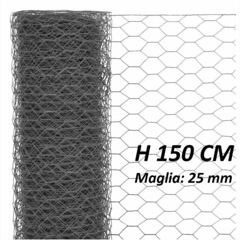 Rete per Recinzioni Tripla mt.50 Maglia mm.25 Ø Filo mm.0,70-H cm.150 (1/2)