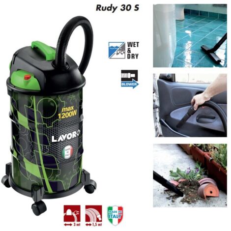 Lavor Bidone Aspiratutto 1200 w Aspirapolvere Liquidi Solidi Professionale  Auto