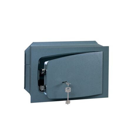 Cassaforte a muro con chiave 31x19x19,5 cm Spessore 8 mm - 2 catenacci + 1 ripiano 8A010.21