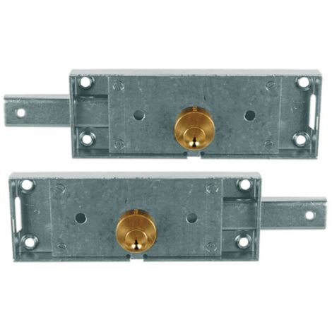 Coppia Serrature per serranda DX + SX - Catenaccio 1 Mandata - Scatola 156x56 mm - 5400 (1/2)