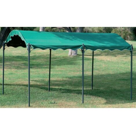 Gazebo pieghevole in acciaio verniciato – 300x400cm – Top verde in poliestere 180g/mq – Pali portanti ø 40mm – I Giardini Del Re (1/2)