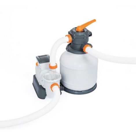 Bestway 58499 pompa filtrante a sabbia 7574 l/h per piscine da 1100 a 54000 lt incluso adattatore   3,2 cm e 3,8 cm