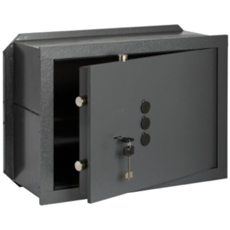 CASSAFORTE CON COMBINATORE E CHIAVE CISA 82210.21 INCASSO A MURO 31x20x19