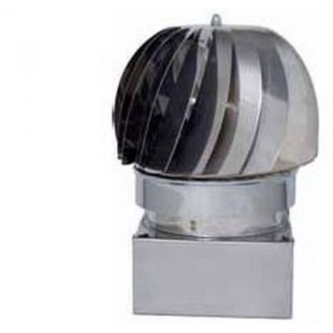 Fumaiolo Girevole Globo Inox Quadrato cm. 35X35