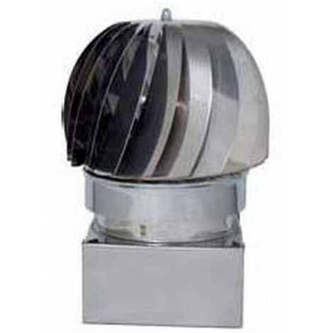 Fumaiolo Girevole Globo Inox Quadrato cm. 37X37