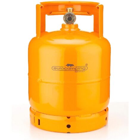 Eurocamping bombola da 3 kg per gas liquido con rubinetto omologata ricaricabile per pic nic campeggi