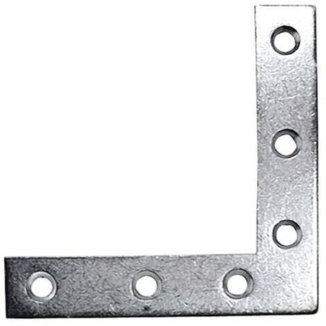 Angolo di Rinforzo a Squadra in Acciaio Zincato - 80x80 mm - 100 pezzi