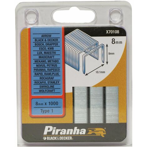 Graffette STANLEY Tipo CT 8 Mm - Confezione Da 1000 Pz, Zincate Antiruggine - Foto 2