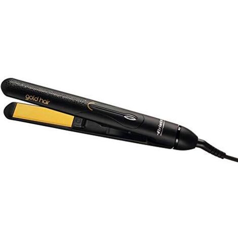 Ariete 8143 Gold Hair - Piastra per Capelli in Ceramica - Capelli Lisci, Onde e Ricci - Anti-Crespo - Temperatura Costante - Blocco Piastre - Nero (1/4)
