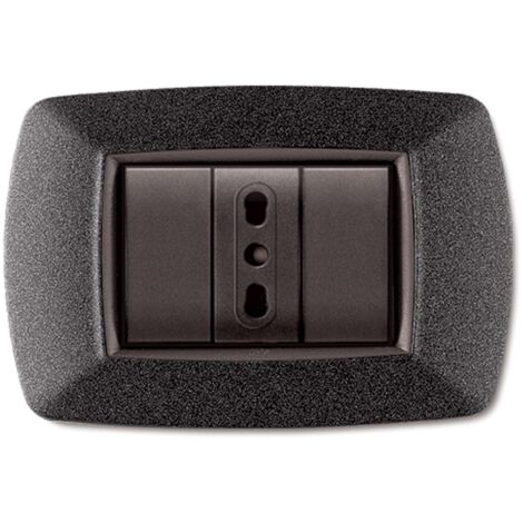 Placca life mod. living vulc. grigio notte 3p - 10 pz (1/2)