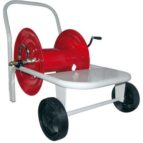 Carrello avvolgitubo acciaio zincato 100 mt tubo da mm.8-10 con raccordi - Salone (1/3)