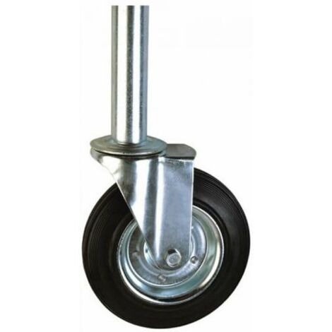 Ruota Girevole per Ponteggi Art.80Bi mm.200-Perno mm.40X190 (1/2)