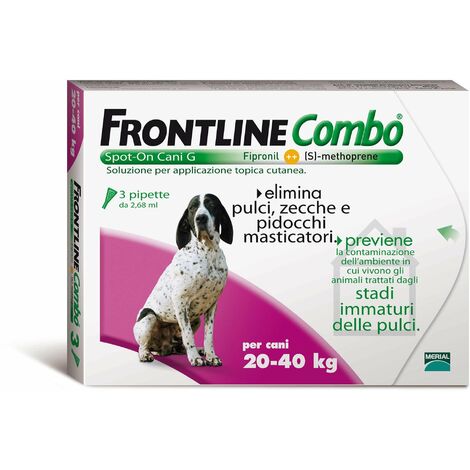 FRONTLINE COMBO CANE 10-20 KG 3 PIPETTE ANTIPARASSITARIO PER CANI ANTIPULCI