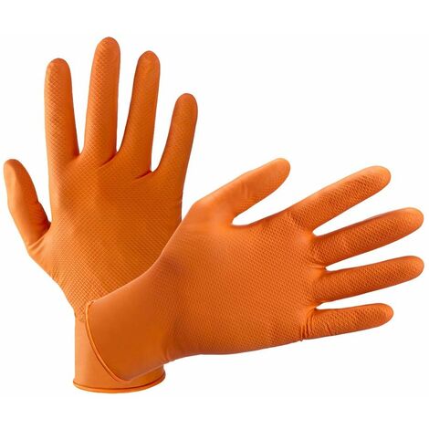 GUANTI NITRILE ARANCIONE CONF.10 PZ. TG.L