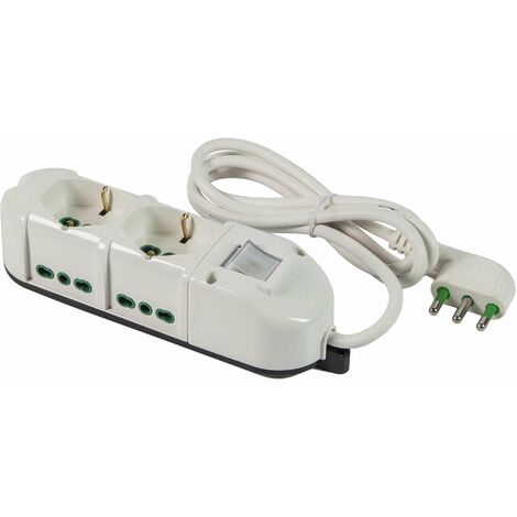 Multipresa 6P 2B/Sc+4B+Interruttore