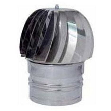 Fumaiolo Girevole Globo Inox Tondo (Attacco Maschio) Ø cm. 14