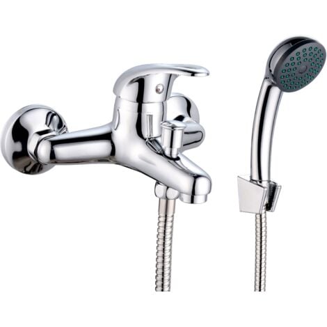 Rubinetti Doccetta Bagno Rubinetto Vasca Con Doccetta A Mano - Miscelatore Monocomando, Effetto Cascata, 3 Funzioni, Ottone Cromato Rubinetti Per Vasca A Cascata - Foto 4