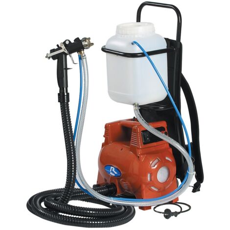 Compressore professionale 800W LT.6 per verniciatura a spruzzo – Pressione 0,02-0,18 bar – Flusso d'aria 450-2100 l/min – Serbatoio 6 litri – Rigo (1/2)