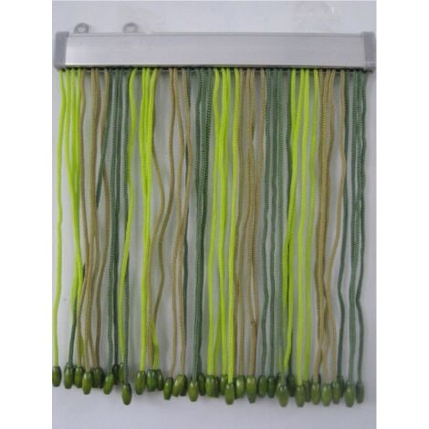 Tenda moschiera cordoncino 125x240 cm – Verde chiaro – Zanzariera anti mosche per porte – Facile installazione senza forature – Inferramenta (1/3)