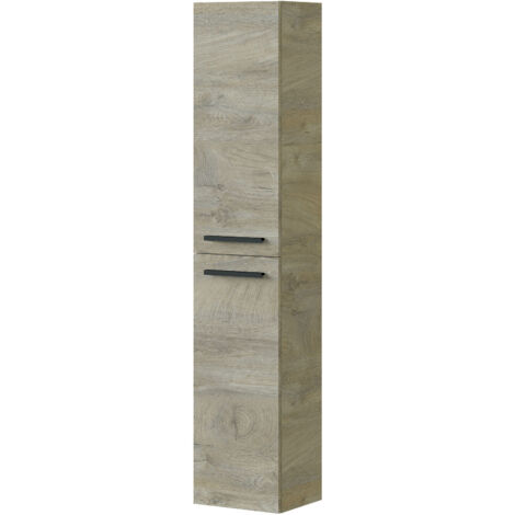 KIT MOBILE COLONNA SOSPESA 2 ANTE  150x30x25cm ROVERE ALASKA