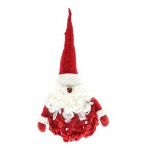 Sfera palla babbo natale per albero 30 cm - colore rosso/bianco - addobbo  decorazione natalizia