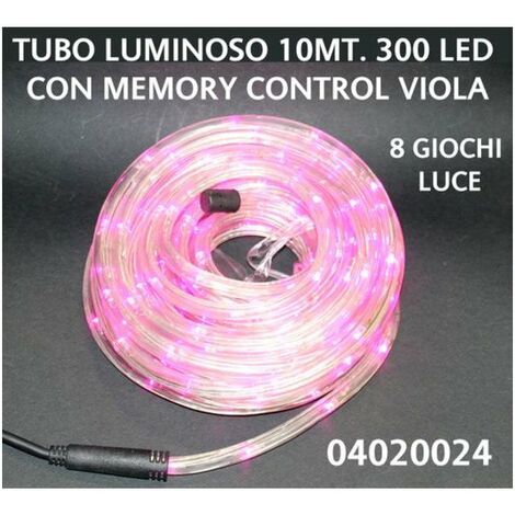 TUBO LUMINOSO LED LUCI DI NATALE INTERNO ESTERNO MULTICOLOR 5 10 20 28 METRI